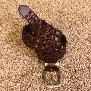 Sale! Haggar Bonded Leather Woven Belt